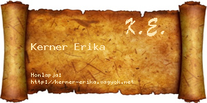 Kerner Erika névjegykártya